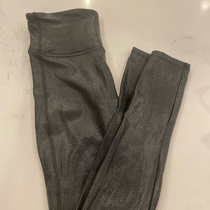 Spanx Pebble Black Faux Leather Leggings